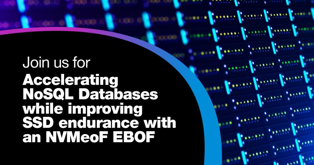 MicronTech's tweet image. Join us this Wed @ 10:45am PST for &quot;Accelerating NoSQL Databases while improving SSD endurance with an NVMeoF EBOF&quot; with Principal Storage Solutions Engineer, Sujit Somandepalli. Register: bitly.com/38sV69w #FlashMemorySummit2020 #FlashMemorySummit