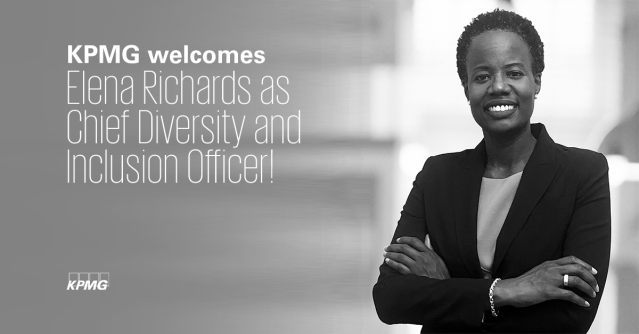 cshusterwork's tweet photo. Excited to welcome @ElenaRichards_ as @KPMG_US’ new Chief #Diversity &amp; #Inclusion Officer! https://t.co/63Nnx6zdHq https://t.co/zNl2k0v14D