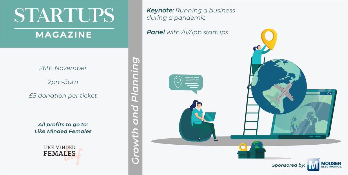 TheStartupsMag's tweet photo. To celebrate the launch of our last issue of the year, the Review and Roadmap issue we will be bringing a webinar lineup of experts to review the year we've had ⚡️!!

Join us as we talk all about growing in 2020 and planning for 2021 👉 https://t.co/czDYbZJmBK https://t.co/DXAF6rNfOx