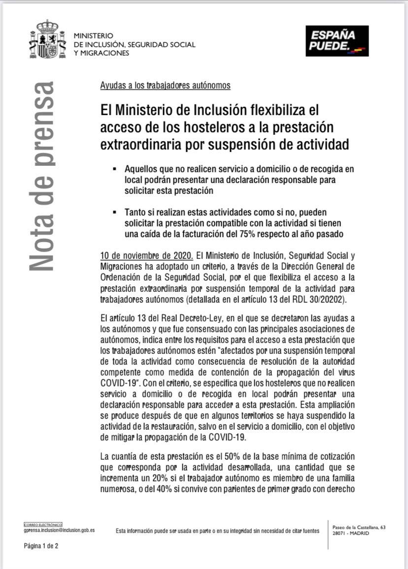 gerenciafihr's tweet photo. Sabeu que vol dir UNITAT de la Restauració? Trobar-se que @inclusiongob esmena una situació que perjudicava TOTS els autònoms fent que les Mútues no paguessin l'Ajut per cessament d'activitat, ni que sigui parcialment. Això és UNITAT de debò  de les Federacions https://t.co/5Yv2lQTT3T