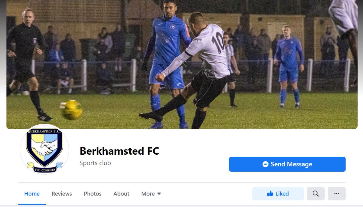 WE'RE NOW ON FACEBOOK 🎉

This is the official Facebook Page for Berkhamsted FC.

Spread the word and get your friends &amp; family to like/share the page! 

👉 facebook.com/Berkhamsted-FC…

#UpTheComrades!