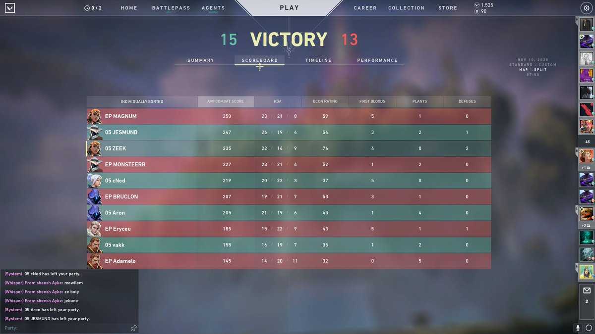 Round 4 Vs. ENTERPRISE Esports

15-13 Split

We secured our spot in the play-in of week 1
See you around on friday!