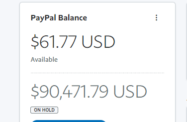 also bc of the huge amount of support everyone has given my store today (thank you!) they're now withholding 90k from me <3 at least they left me $100 to do refunds :)