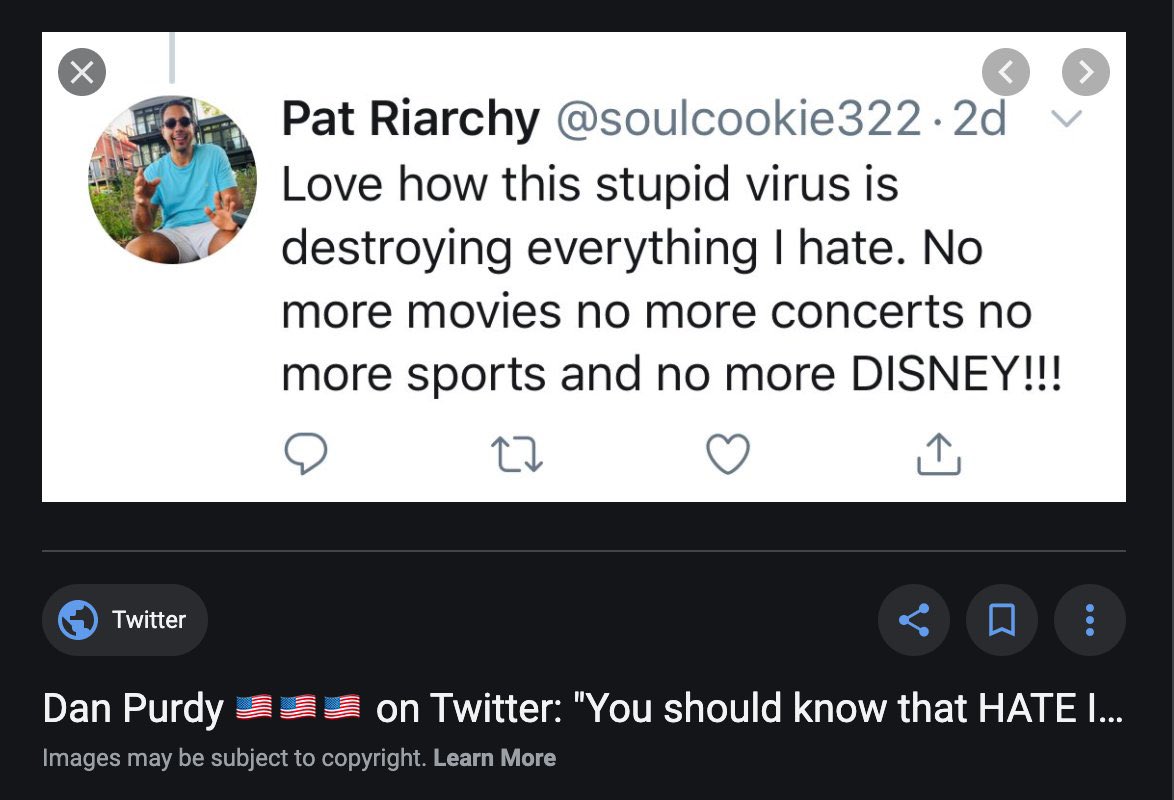 a deeper dive into “dan purdy” reveals it used to be a different alternate accounts used by dean (allegedly) to argue nastier points than he would prefer to make on his main account with his real name