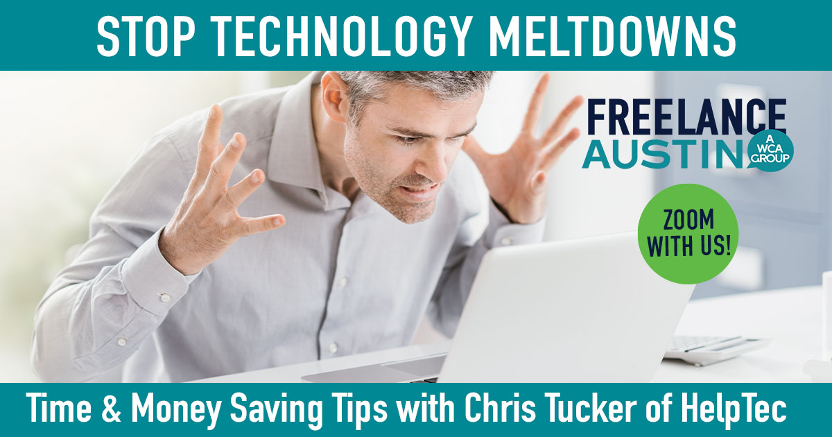FreelanceAustin's tweet photo. Last day to register for our mtg tomorrow on how to speed up a slow computer, troubleshoot wi-fi problems, stay safe from viruses &amp; more. Virtual event Wed 11/11 12-1:30pm. Register at https://t.co/MRBb9mno6f by today to get Zoom link. https://t.co/Q8WQz69XSZ