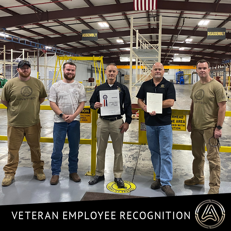 Adventech1's tweet image. We are honored to be recognized in the U.S. Department of Labor&apos;s 2020 Hire Vets Medallion Awards Ceremony for our commitment to hiring and retaining veterans, and we could not be more proud to have these great men on our team. 
#adventech #hireveterans