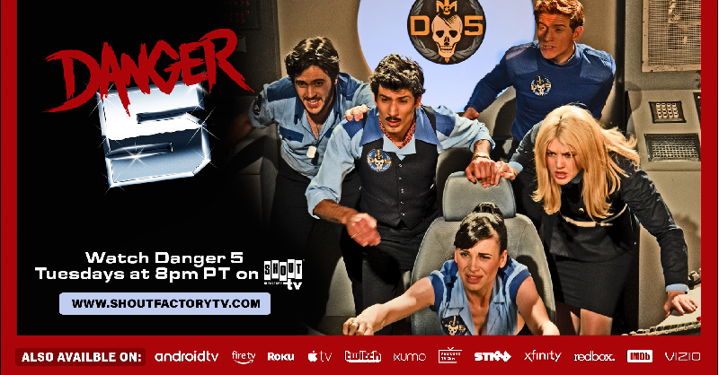 watchshouttv's tweet photo. Listen up! We're giving you more #Danger5 every Tuesday at 8PM PT on https://t.co/4GwYp2vGoJ #ColonelChestbridge https://t.co/VbzHtFQHhN