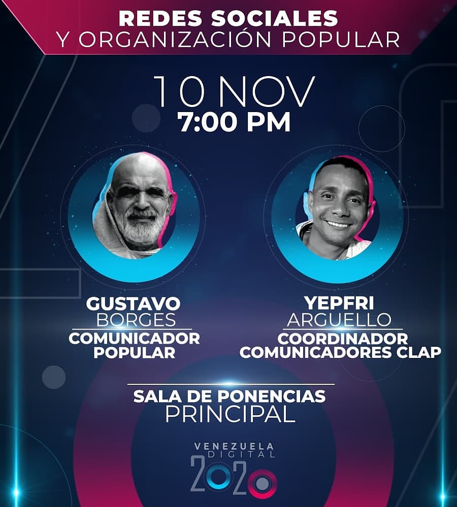 alejabolivarian's tweet photo. En minutos @arguelloyepfri en #VenezuelaDigital 2020
#VivaLaPatriaLaGrande
@Mippcivzla https://t.co/cR6icWDgEu