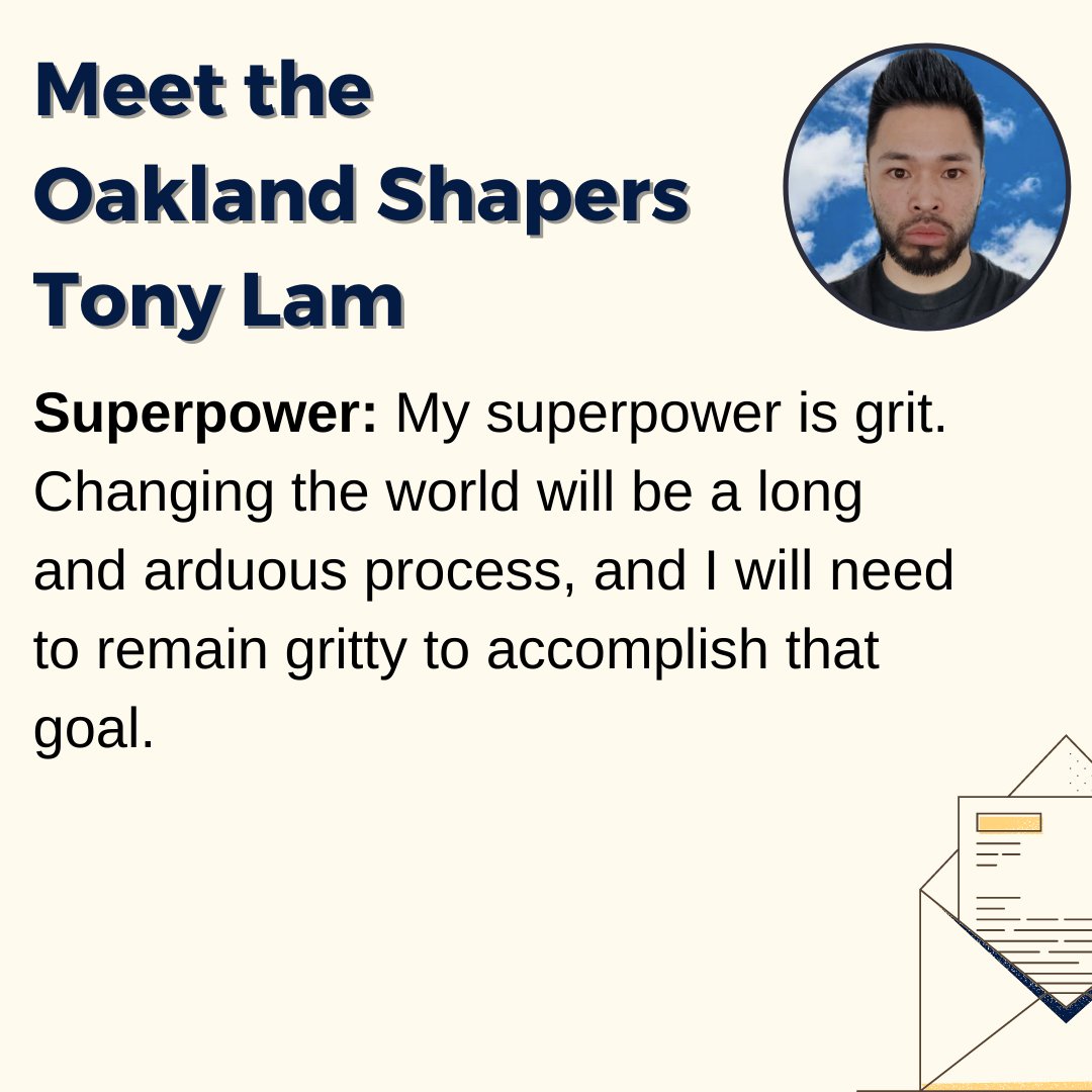 OaklandShapers's tweet photo. Meet Oakland Shaper and business analyst Tony Lam and  join us this week to meet our Shapers to discover what superpowers we are using to shape the world!

#Globalshapers 
#OaklandShapers
#ShapingOakland
#ShapingUs https://t.co/GnrZCG901H