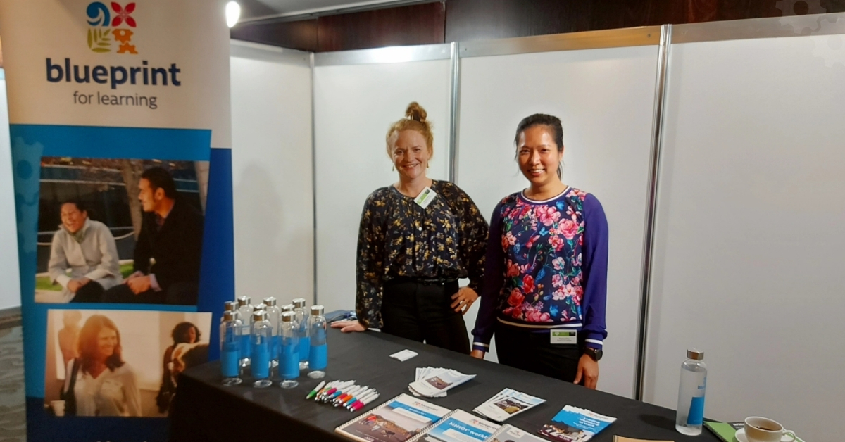 learnBlueprint's tweet photo. Patrice and Daphne are at the @TR_NZ HealthyWork 2020 conference today talking about the importance of mental health and wellbeing at work, and how businesses can support the wellbeing of their employees.
#workplacewellbeing #mentalhealth #goodforbusiness https://t.co/8jM0oObdhK
