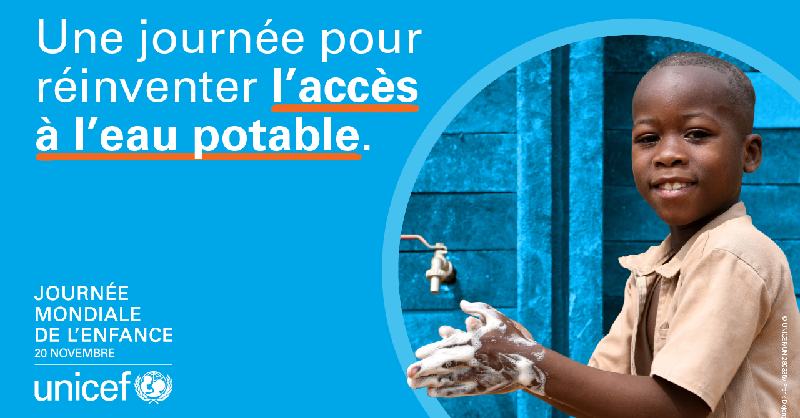 UNICEF_FR's tweet photo. Le lavage des mains 🤲 avec de l'eau 💧 et du savon 🧼 est l’un des moyens les plus efficaces d’enrayer la #COVID19.

À l’occasion de la #JournéeMondialedelEnfance, aidez-nous à réinventer un monde où chaque enfant peut s’approvisionner en eau potable. https://t.co/CxEYGyRABr