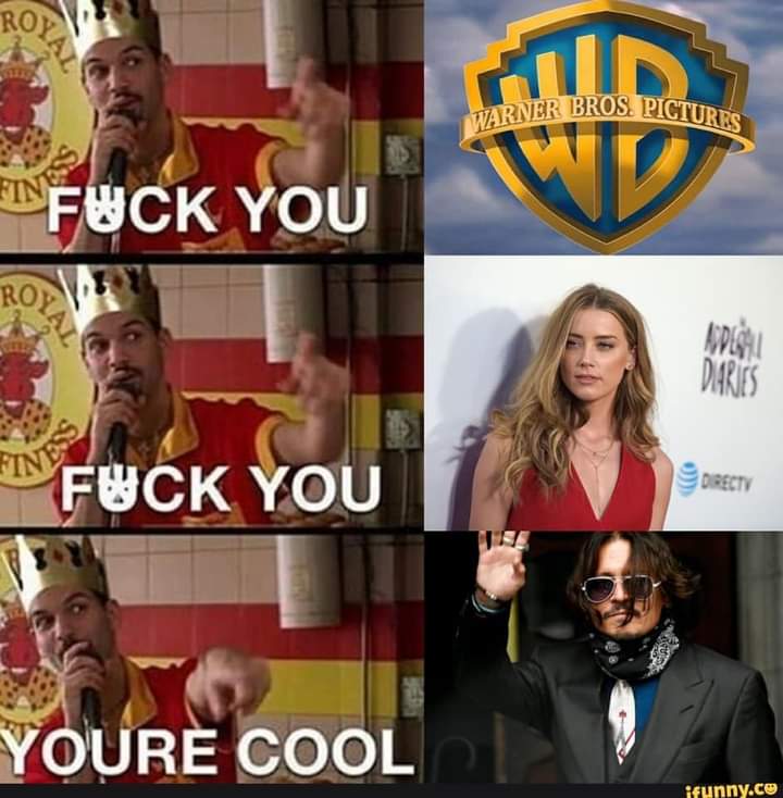 Black_June's tweet photo. All I have to say is screw Warner Brothers and screw the big lying blonde bimbo, who spits out shit.  I stand with the internet and Johnny Depp  #JusticeForJohnnyDepp https://t.co/mZkwWNoYqu