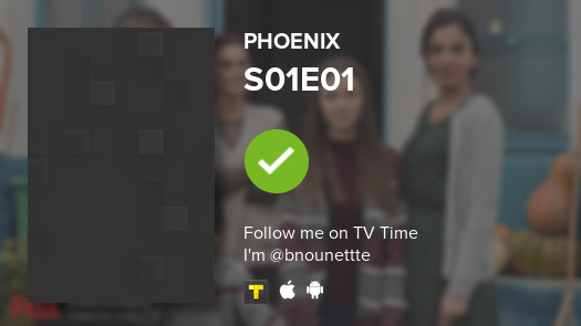 cPkLaBN's tweet photo. I've just watched episode S01E01 of Phoenix ! #phoenix  #tvtime https://t.co/OM8Fn46VC0 https://t.co/1iYpyj2W9z
