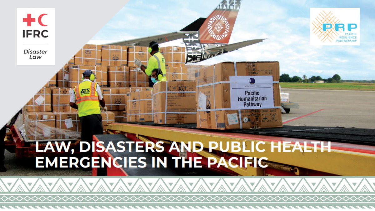 Disaster_Law's tweet photo. We're working with the #Pacific Resilience Partnership to research &amp; provide guidance on laws for multi-hazard preparedness &amp; response. Pacific countries have already felt the dual impact of weather hazards &amp; #COVID19. Read on ⬇️https://t.co/hKIugteqM9 https://t.co/wlkuHKIbk8