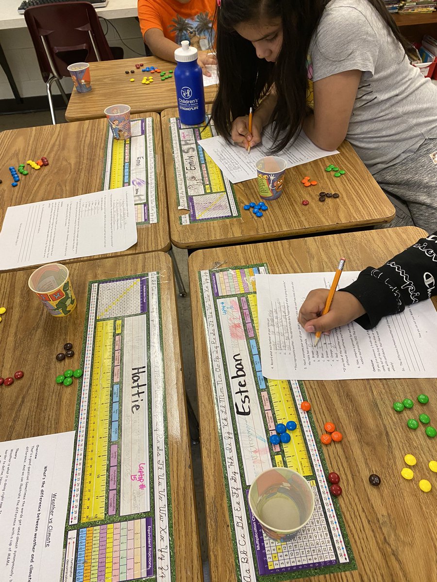 Weather vs Climate in 4th with <a href="/Haleybug_88/">Haley Owen</a>  we learned the difference with M&amp;M’s! <a href="/R_M_Moore_Elem/">R M Moore</a>