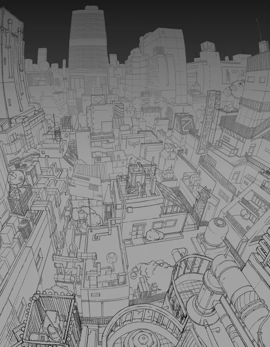 Getting ready to put up some BGs for sale! Hopefully someone will enjoy painting this for a bg paint portfolio piece :). Missed doing some linework. Hope you enjoy <3! 