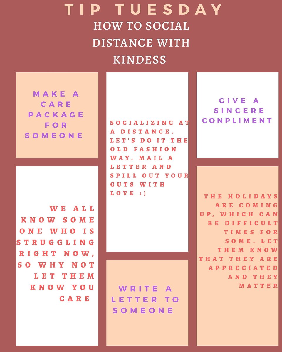 Covid is still a present issue. Please take care of yourself and take care of others along the way, if possible. Social distancing is hard on people, so let someone know you're thinking about them today :) #TipTuesday #Care #LoveLetters #SpeakKindness #Love #FTOC #WeCareForYou