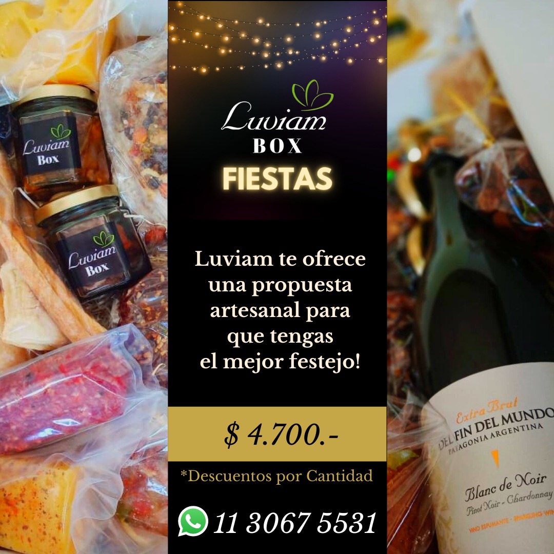 Luviamcatering's tweet photo. Se vienen las Fiestas y Luviam Box te ofrece una propuesta 
artesanal para que tengas 
el mejor festejo!🍾
Pedi tu Luviam Box✔

Contacto Whastapp 1130675531📲
homeparty@cateringluviam.com.ar
#findeaño #felicesfiestas #luviambox https://t.co/E9L1ziT6te