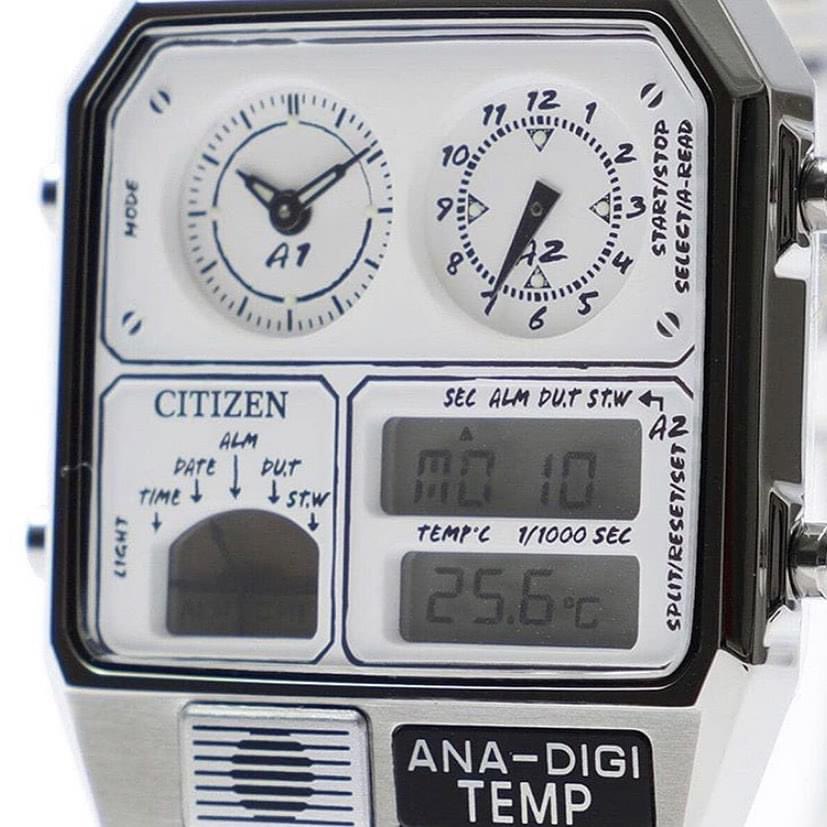 Legendarymx_'s tweet photo. Beams official y @CitizenWatchUS nos sorprenden con su reloj Ana-Digi con un dial escrito a mano. 📱✨ #WISH https://t.co/22vXbRjYes