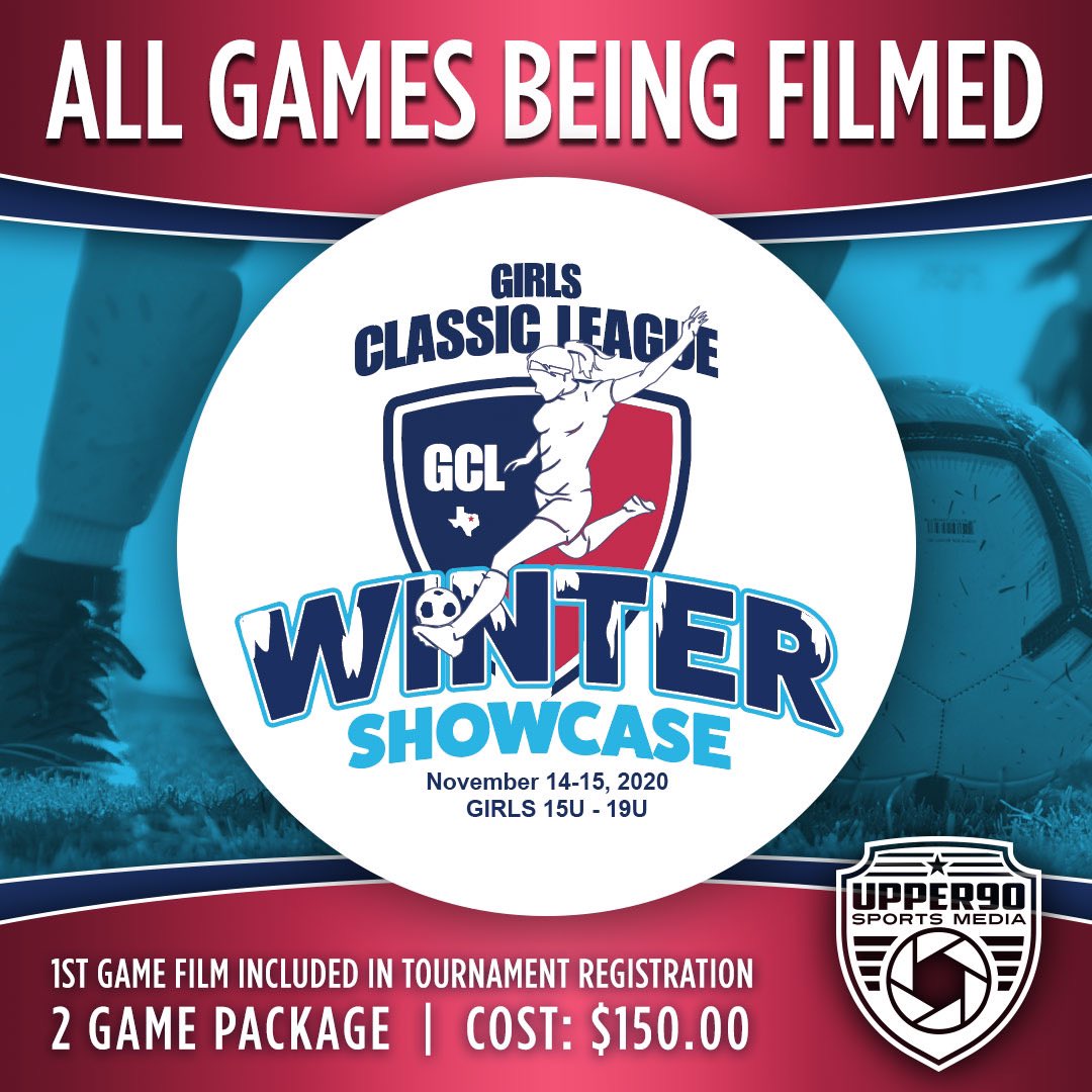 Upper90HQ's tweet photo. Any teams participating in the Girls Classic League Winter Showcase this weekend, book your 2 games now!
Please call 214.476.6310 to book your video package today!
#elevateyourgame๐ #upper90๐ฅ #GCLShowcase https://t.co/1tGw1XRbgr
