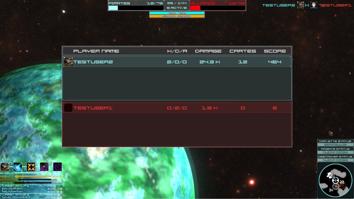 CloudyWaterG's tweet photo. Some new UI elements I've been working on. An in-game scoreboard so you can see how much better you are than your enemies (or friends) and a kill feed that shows off your victories (or defeats). #gamedev #indiedev #madewithunity #unity3d #games https://t.co/KtA7VPw06x