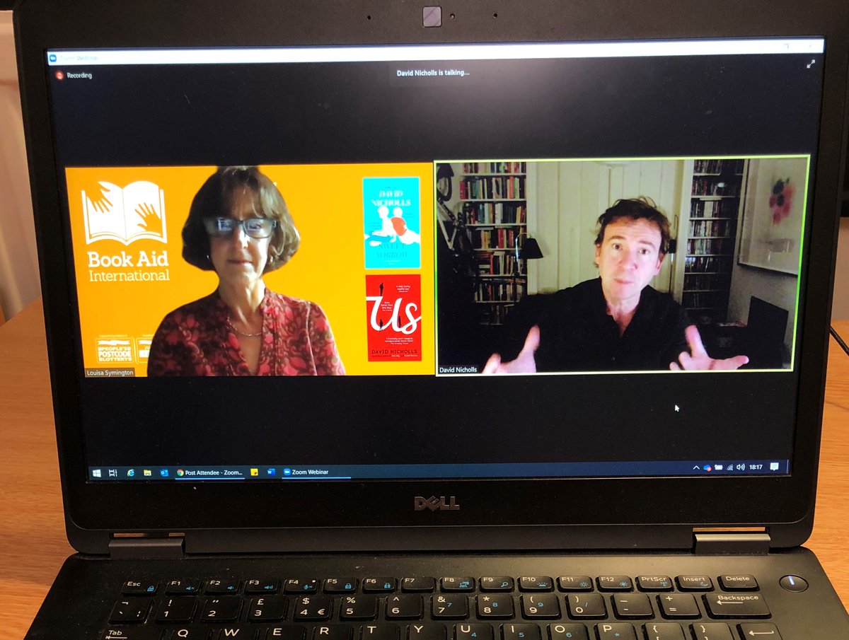 Jessica2Edwards's tweet photo. Really enjoyed the @Book_Aid interview with David Nicholls @DavidNWriter tonight! Such a friendly, genuine person, with some fascinating insights into his books, his literary influences, sources of inspiration, the process of adapting novels - and some advice for writers!📚😃 https://t.co/ynIrs6iWvV