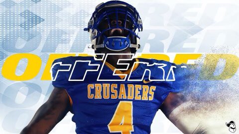 coon_tj's tweet photo. Blessed to receive my first offer 🤝@MUCrusadersFB @CoachFoos @CoachSmith003 https://t.co/0oh6zrAWCe