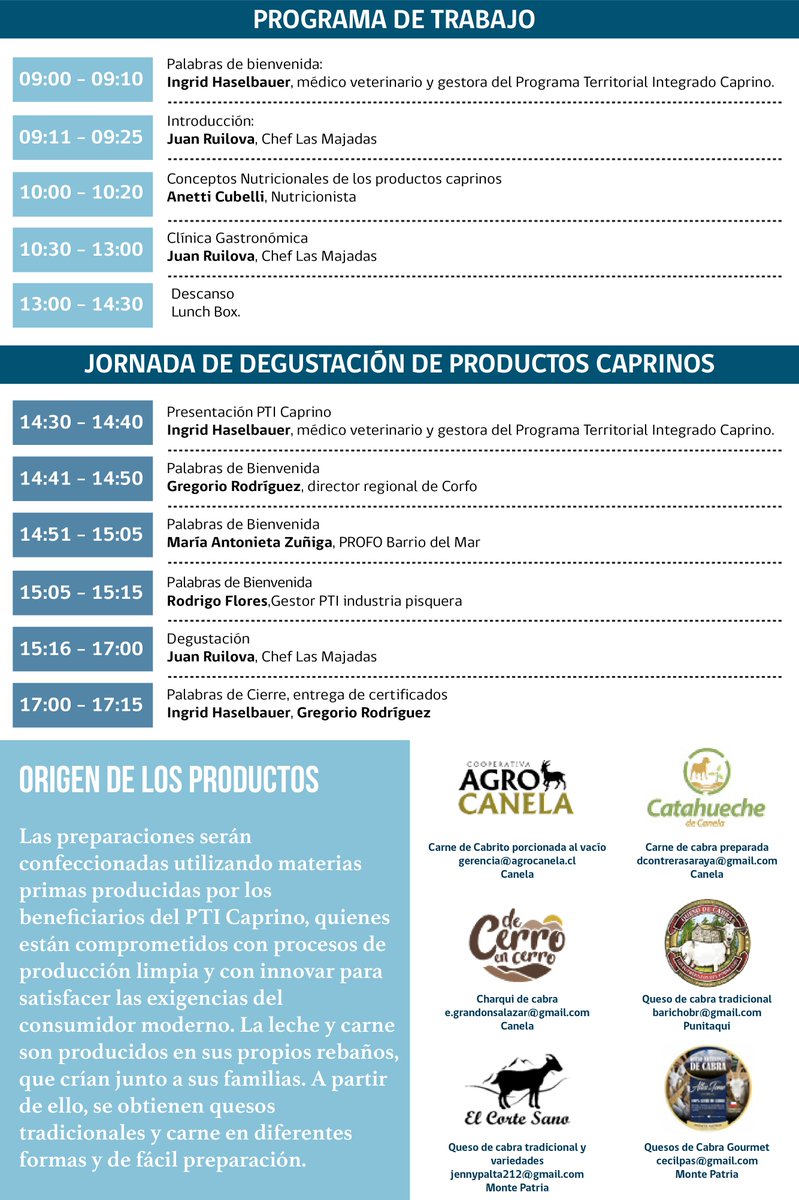 caprinochile's tweet photo. ¡Mañana! 
⠀
Esta será nuestra clínica gastronómica ✨
⠀
6 emprendedores caprinos aportarán con sus productos para que los chef realicen diferentes preparaciones 👏🏻 https://t.co/FESdj8jnHF