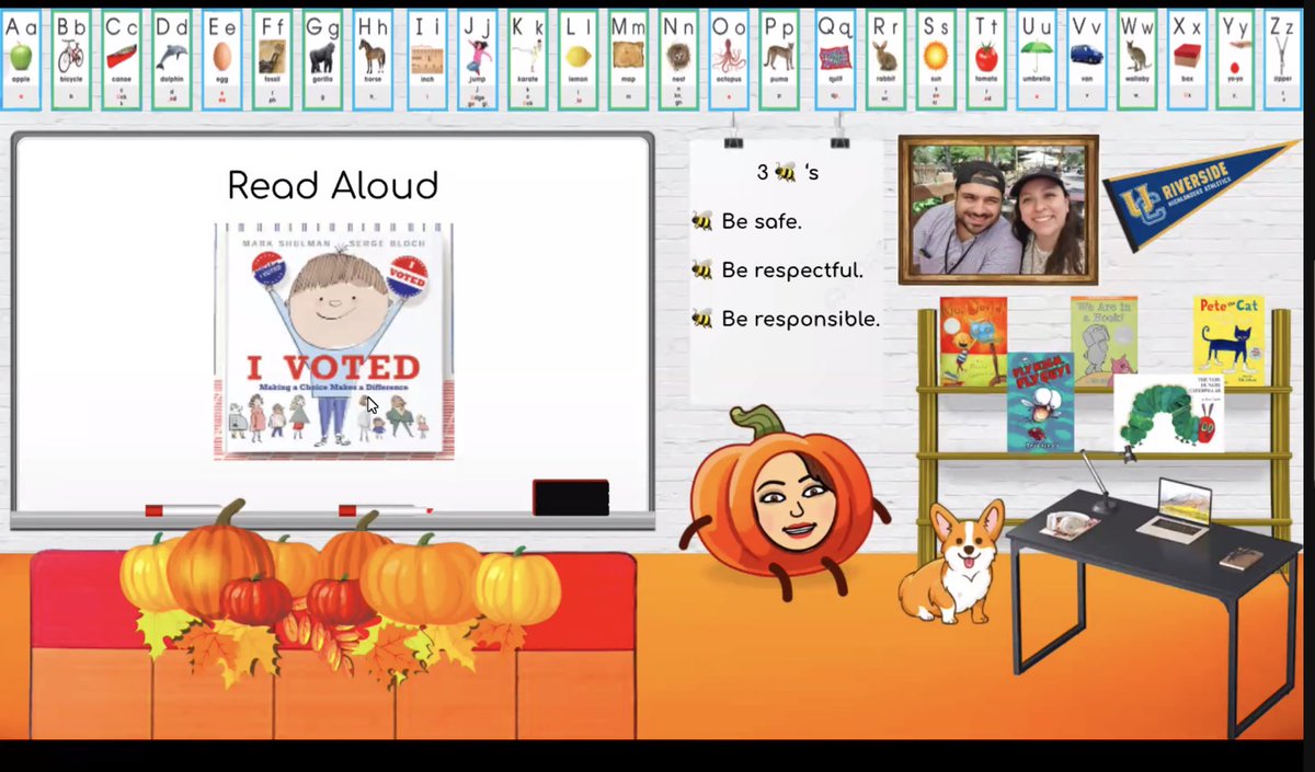 KtownPU_CoS's tweet photo. Mrs. Baklayan’s virtual classroom @ASGEatRFK the students learned about the voting process and voted on which book to read today. @lausd_ldc https://t.co/LgySTjErCi