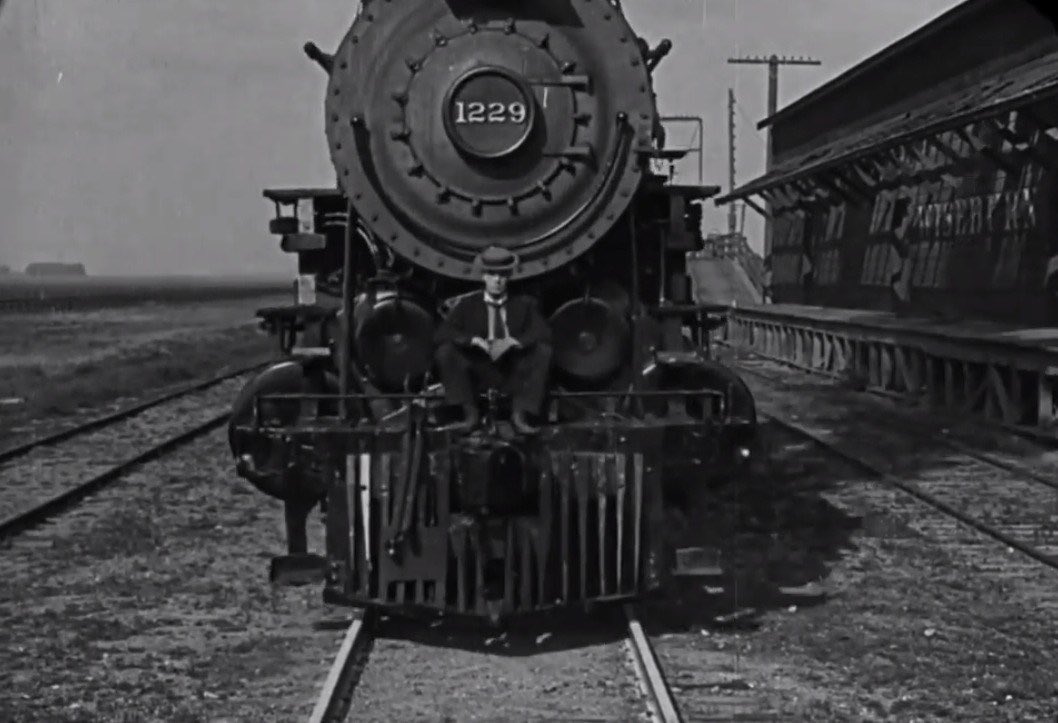 FlamArthurK's tweet photo. Buster Keaton 
SP Locomotive #1229, "The Goat" https://t.co/pXIOhiuSEu