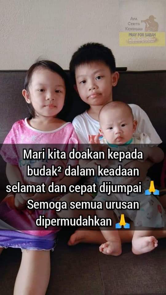 BermanaSabah's tweet photo. KENINGAU: Usaha mencari dua beradik yang hilang selepas pacuan empat roda dinaiki bersama bapa mereka dihanyutkan arus deras di Sungai Liawan, Kampung Dangulad, di sini, masih diteruskan.

Mangsa yang hilang dikenali sebagai Jason Lim, 6 dan Amber Lim, 4.

Mohon doa. https://t.co/NmPkg1AH2B