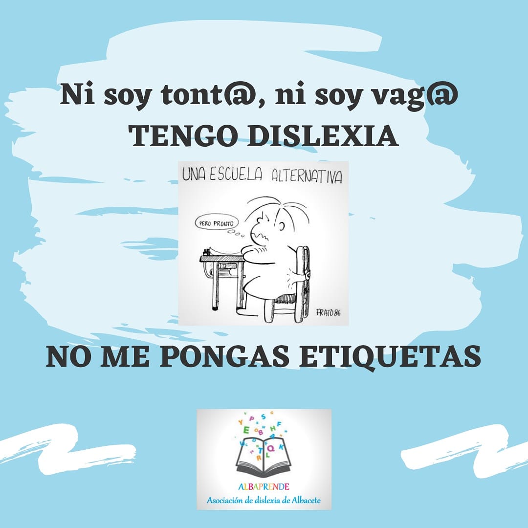 No los etiquetes, pueden aprender igual que tú y se esfuerzan diariamente, y tú también puedes aprender de ellos. 

➡️m.facebook.com/story.php?stor…

💻 albaprende.org

#Albaprende #Dislexia #Lectura #Escritura #Educación #Albacete #Dificultadesdeaprendizaje #Sensibilización