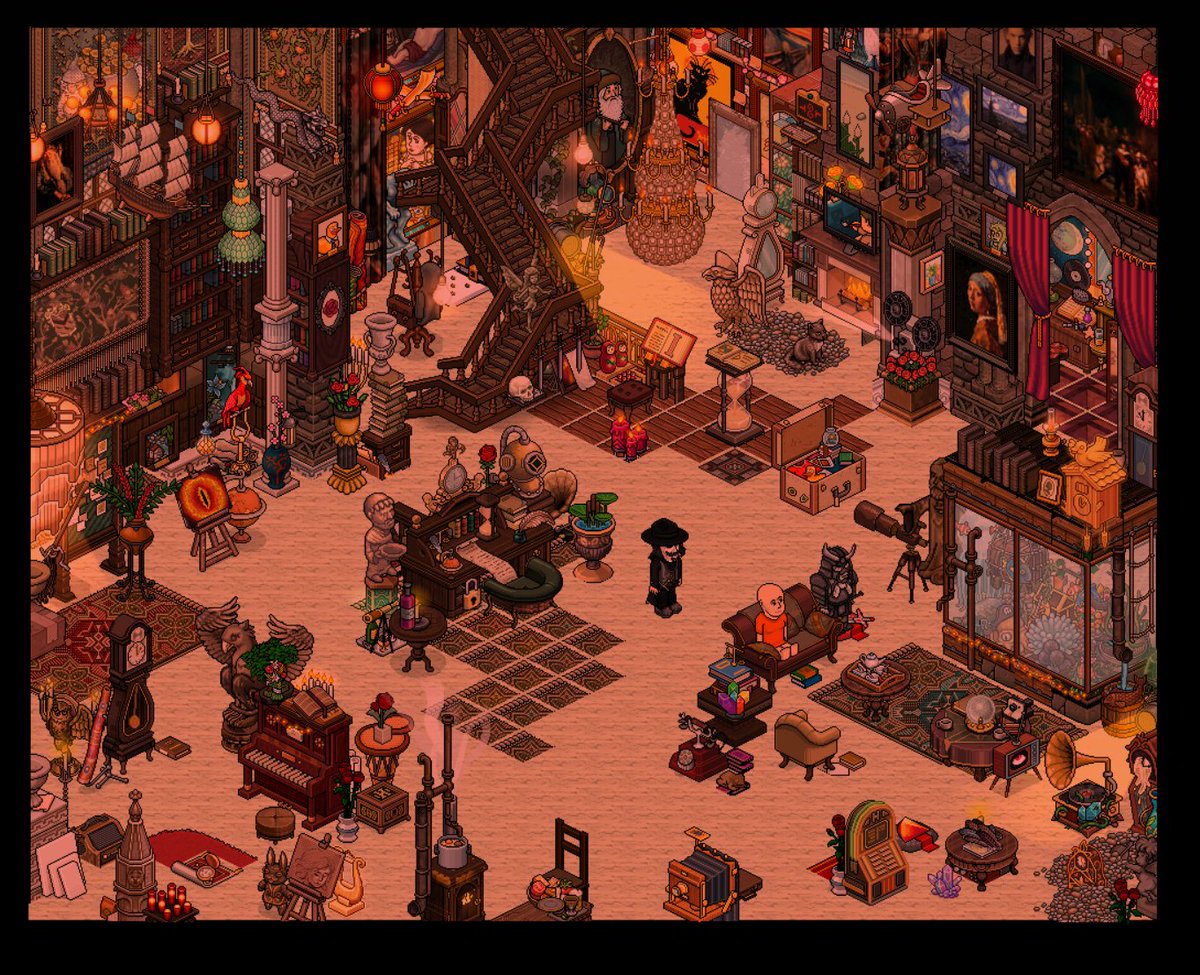 thanapasmarre's tweet photo. 🎭𝑳𝒂 𝑮𝒂𝒍𝒆𝒓𝒊𝒆 𝒅𝒆𝒔 𝑶𝒎𝒃𝒓𝒆𝒔🎭 inspirée de la BD et du film #VpourVendetta / #VforVendetta / #buildhabbo #habbo #habbix https://t.co/abB8xsBN3m