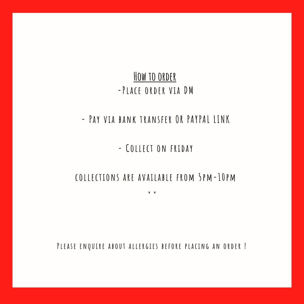 _LoveNosh's tweet photo. We’re officially open for takeaway every Friday starting this week. 

⏰ Fridays 5pm-10pm 
📍Enfield EN3 
Collection only 

Place your pre orders via Insta DM 

https://t.co/DhgiF1aeDJ https://t.co/Y5qPOVTN76
