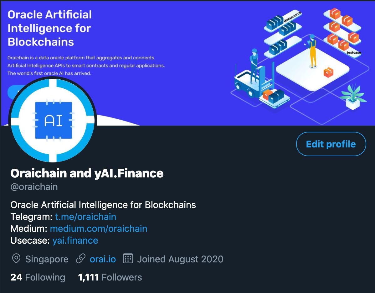  $ORAI  #ORAICHAIN  @oraichainORACLES are massive in crypto. Coins like  $BAND  $LINK Etc have show this.  $ORAI has  #binance   links & solid team.which is Doxxed. Its main platform currently is  #uniswap so theres a potential massive upgrade in liquidity incoming on this low mcap gem