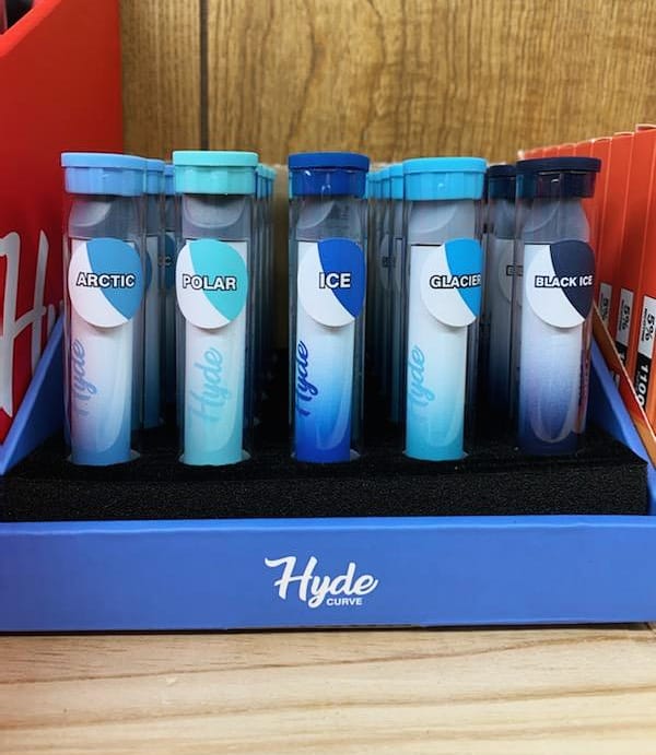 PuffNStuffTX's tweet photo. Have you checked out our newest vaping products? 
These are the new Hydes!!!!. These blue bad boys are a new size in the menthol series ❤
Definitely worth a trip to come see us!! https://t.co/GuCxwvBbOj