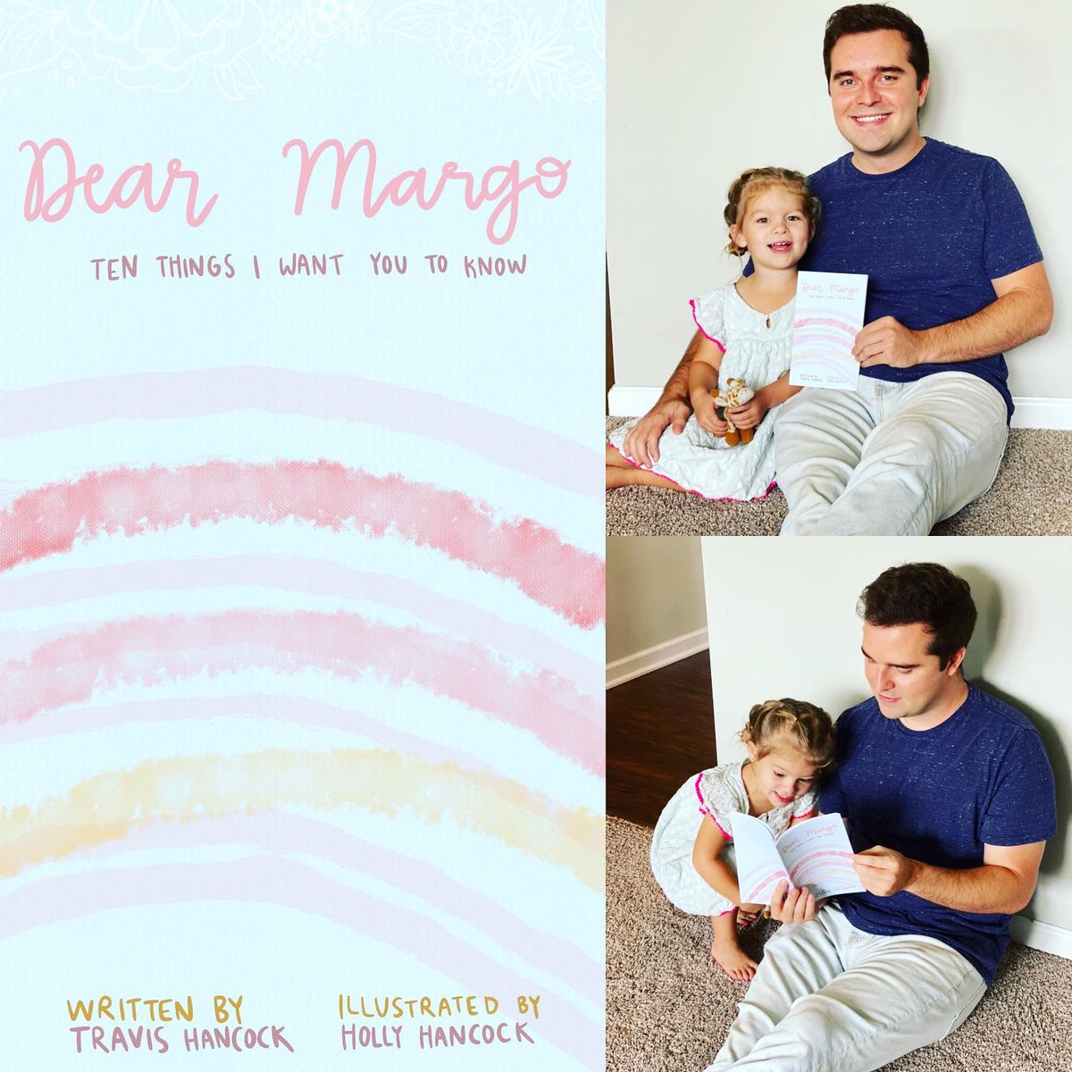 HancockTravis's tweet photo. I wrote a book! This has been a life goal of mine, and my sweet Margo provided the inspiration. Dear Margo is essentially the ten biggest takeaways from my first few decades of life, and the amazing @hancockholly illustrated the whole thing.

On Amazon and https://t.co/KaOZHXGtou https://t.co/Sxmjbutugb