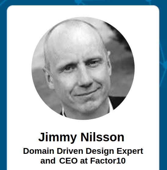 adymitruk's tweet photo. Wow! What a great way to finalize the schedule with @JimmyNilsson presenting on his vast experiences with #microservices implementations and #DDDesign. 30+ years of experience! Don't miss out! .. and even more speakers. This is the last week to sign up!

https://t.co/mNtfDOCQpV https://t.co/j34uEcknw8