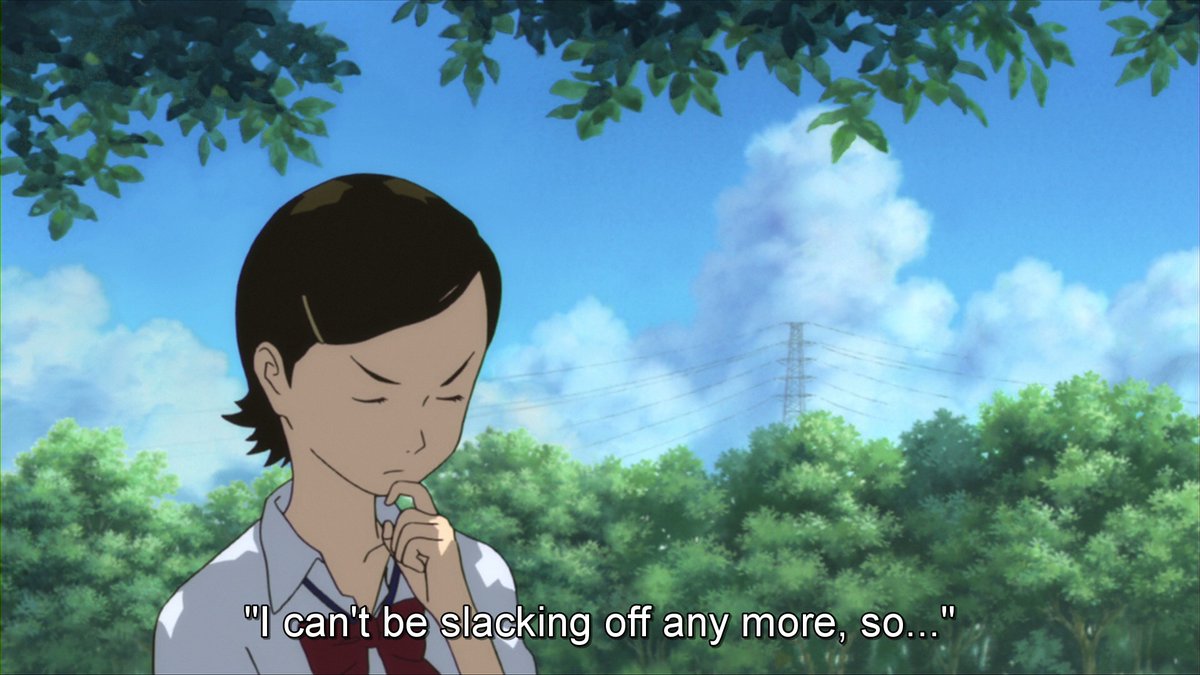 Yang kedua, awan ketika muncul di dalam sebuah percakapan antara aktor. Awan muncul sebagai estetis dan juga sebagai simbol musim panas.