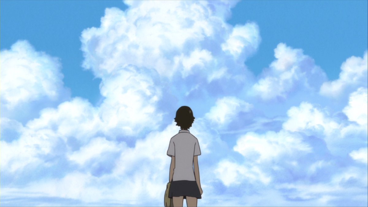 Tapi yang paling menarik adalah yang terakhir, awan yang dipandangi langsung oleh karakter utama.