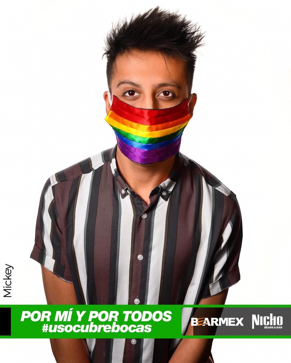 Bearmex's tweet photo. Por mí y por todos
#usocubrebocas
Campaña identidades LGBTTTIQ
Gracias a todos los voluntarios por hacerlo posible.
Mickey: Gay.
#bearmex #prideinmexico
@PrideinMexico https://t.co/deVuRn2ph4