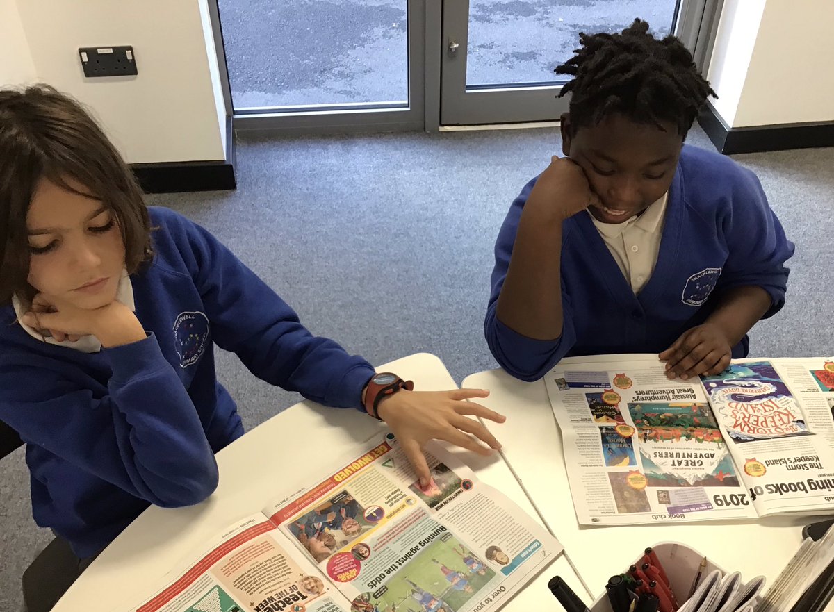 ms_hurst_'s tweet photo. Chilled out reading in 6W @ShacklewellE8 this afternoon! top hits; @PenelopeB’s graphic of The Witches (I 💙 the interpretation of grandmamma),  @alooghobi’s Stargazing, @neilhimself’s Art Matters, @rickriordan &amp; (always a fave) @First_News. What do 6S recommend, @MissReidMorgan? https://t.co/E4zISGoLms
