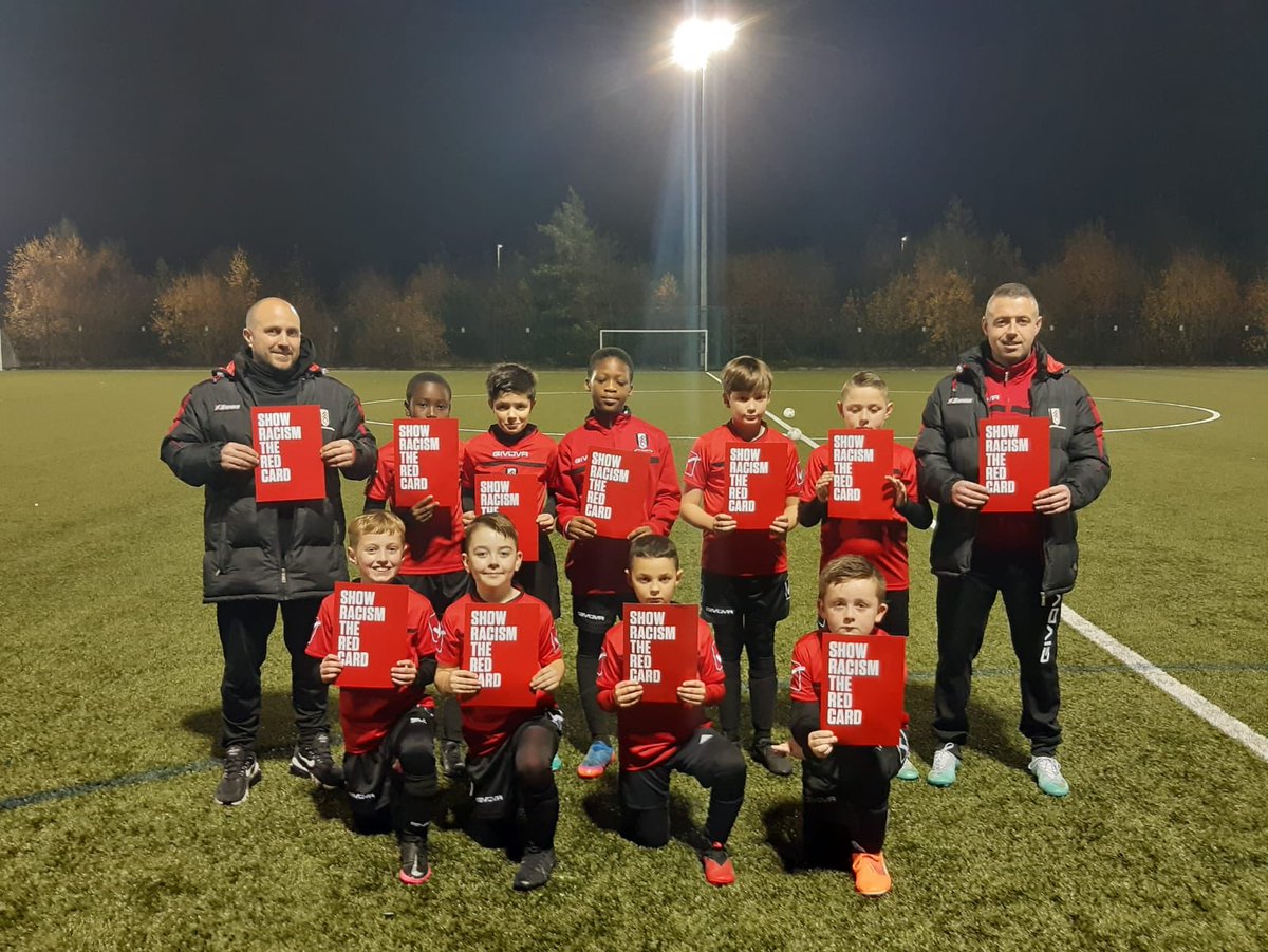 Well done to Fulham boys club Scotland, Taking part in the @RFC_Charity challenge and Showing Racism the Red Card👏 ⚽️ 🏴󠁧󠁢󠁳󠁣󠁴󠁿 

@RFC_Charity @SRTRC_Europe @EFDN_tweets 
🔴⚪️🔵

#diversitywins 
#EveryoneAnyone