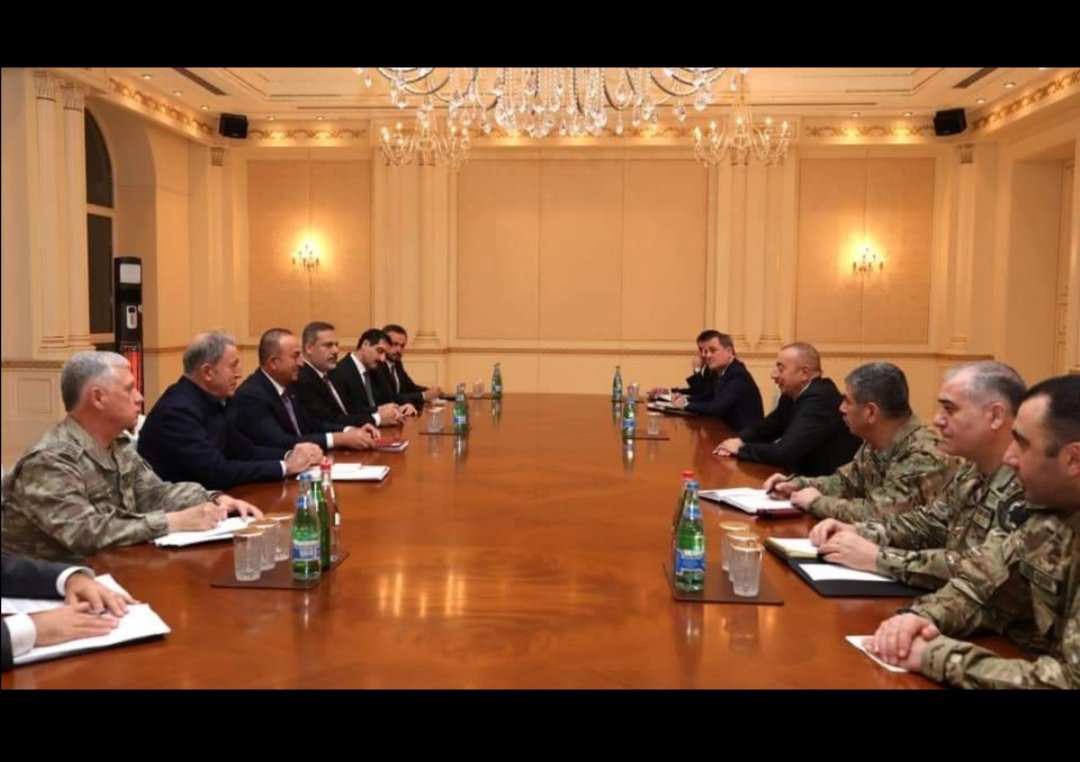 HikmetHajiyev's tweet photo. Prezident İlham Əliyev qardaş Türkiyə nümayəndə heyətini qəbul etdi. Regional məsələlər ətrafında geniş müzakirələr aparıldı. https://t.co/J9m0alYMsW
