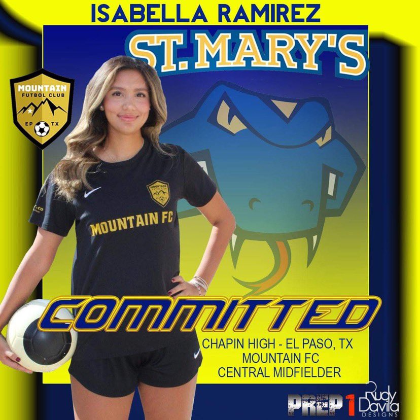 bellamrami's tweet photo. I am blessed to announce that I have committed to St. Mary’s University in San Antonio. I appreciate all the support my family, coaches, teammates and friends have given me throughout the years.💙@StMUwsoccer @MountainFutbol @chshuskysoccer @Prep1USA #IAmAPrep1Athlete #fangsout https://t.co/eVE7fCe6ig
