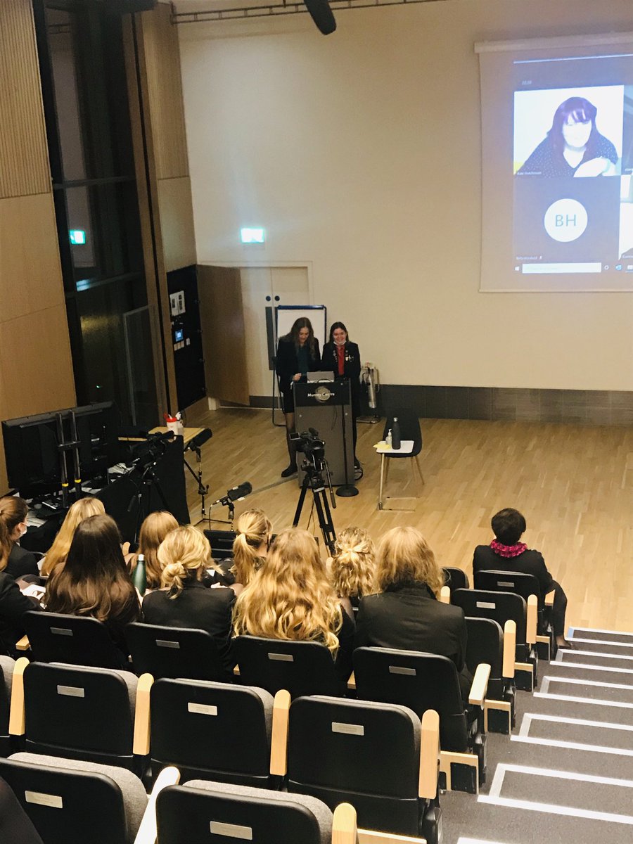DHSixthForm's tweet photo. Rossy and Nellie introduced the Diversity Role Models for the UVI PSHE lecture tonight #DHYork #Yorkbubble #DiversityRoleModels https://t.co/dD5I9SbYMR