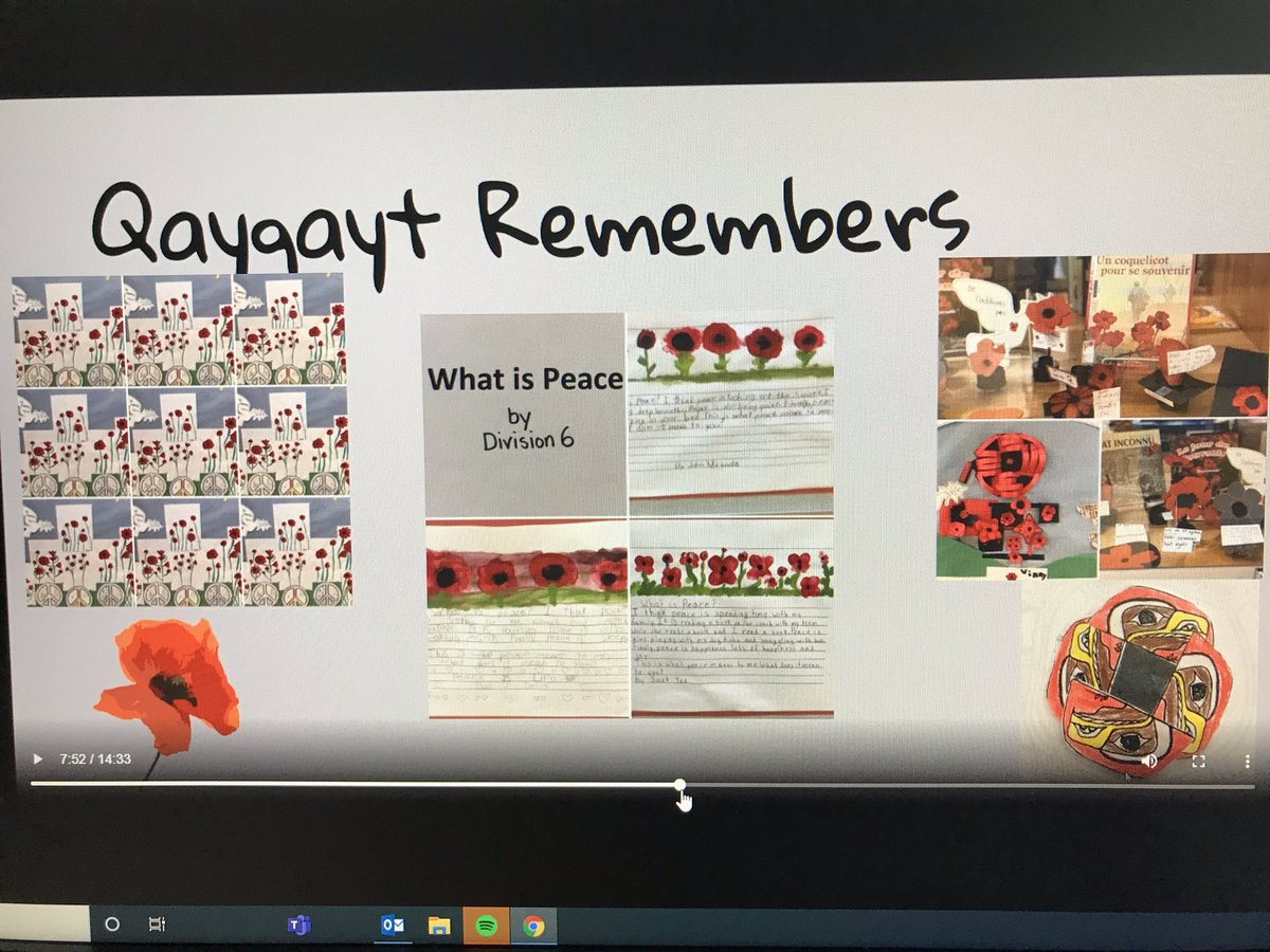Qayqayt remembers and honours those who fought and continue to protect our Freedom! <a href="/QayqaytElem/">Qayqayt</a> @newwestschools #CanadaRemembers #RemembranceDay2020