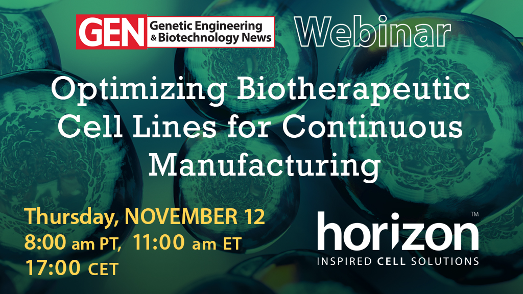 GENbio's tweet photo. Join us Thursday, November 12 for our free webinar--Optimizing Biotherapeutic Cell Lines for Continuous Manufacturing Register today: https://t.co/Gc8c7iezH7 https://t.co/8zWI0t2Hyi