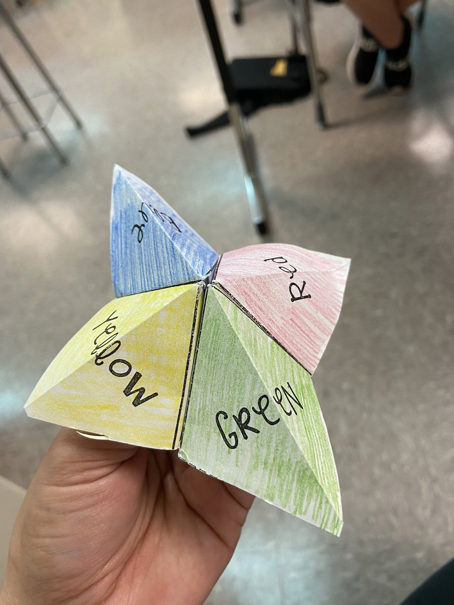 DMScounselor1's tweet photo. We are learning more about stress and how to cope effectively. Ss made these fortune tellers to help remind them of positive coping strategies that they can use at school. @youngedu @SHill_DMS https://t.co/Slf20dhsOg