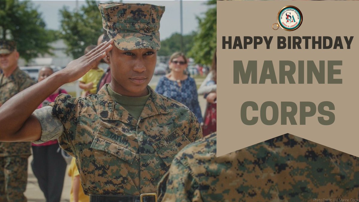 SeaServiceLead's tweet photo. Happy Birthday, Marine Corps! We love our Marine sisters. Semper FI! #MilitaryWomen #Marines #MarineWomen #JWLS #SSLA https://t.co/pDsVFTy18j